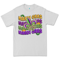 Dove Grey mardi gras with fleur de lis Premium Tee - MaliasSmallBusiness