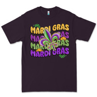 Plum mardi gras with fleur de lis Premium Tee - MaliasSmallBusiness