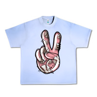 Grape Ice baseball peace sign Urban Heavy Tee - Jasminsmagicworld