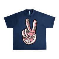 Navy baseball peace sign Urban Heavy Tee - Jasminsmagicworld