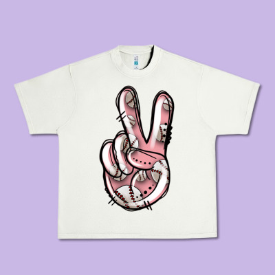 Baseball Peace Sign Urban Heavy Tee Designed By Jasminsmagicworld