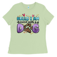 Matcha hello i am obsessed with my dog Ladies Tee - MaliasSmallBusiness