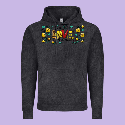 For The Love Of The Game Softball Vintage Hoodie Designed By Jasminsmagicworld