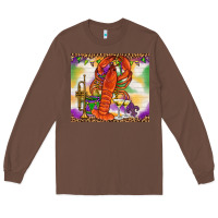 Chestnut Mardi Gras crawfish Long Sleeve Tee - NancyCooperArtShop