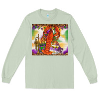 Matcha Mardi Gras crawfish Long Sleeve Tee - NancyCooperArtShop