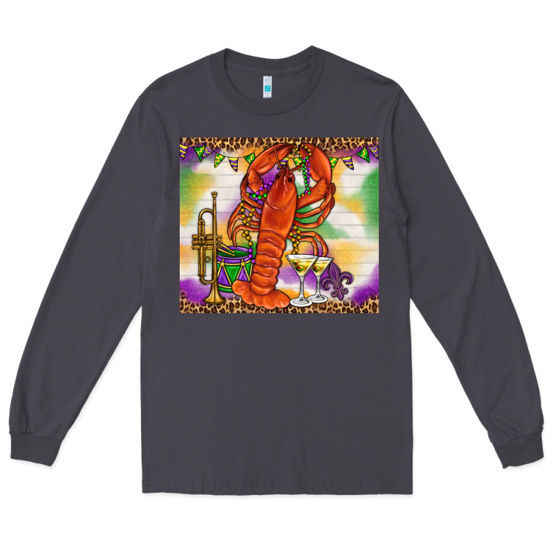 Mardi Gras Crawfish Long Sleeve Tee by NancyCooperArtShop | Teevron