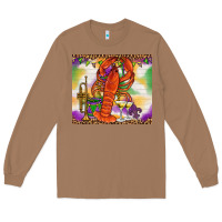 Toasted Coconut Mardi Gras crawfish Long Sleeve Tee - NancyCooperArtShop