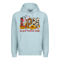Blue Mist Western Lpn Licensed Practical Nurse Premium Hoodie - FaDigitalArtStudio