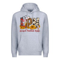 Heather Grey Western Lpn Licensed Practical Nurse Premium Hoodie - FaDigitalArtStudio