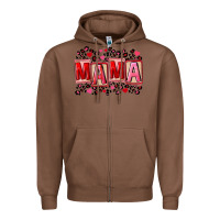 Chestnut Pink leopard mama Zipper Hoodie - FaDigitalArtStudio
