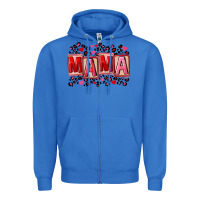 True Royal Pink leopard mama Zipper Hoodie - FaDigitalArtStudio
