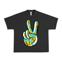 Pigment Black softball peace sign Urban Heavy Tee - Jasminsmagicworld