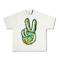 Pistachio softball peace sign Urban Heavy Tee - Jasminsmagicworld