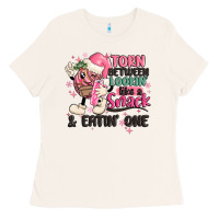 Bone torn between lookin' like a snack and eatin' one Ladies Tee - MaliasSmallBusiness