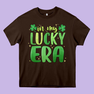 In My Lucky Era St. Patrick's Day Heavy Core Tee Designed By Maliassmallbusiness