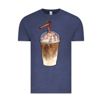 Vintage Denim iced coffee with cream Vintage Tee - BarkalooDesign