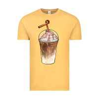 Vintage Mustard iced coffee with cream Vintage Tee - BarkalooDesign