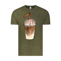 Vintage Olive iced coffee with cream Vintage Tee - BarkalooDesign