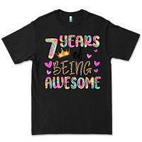 Black 7 years of being awesome Premium Tee - MaliasSmallBusiness