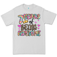 Dove Grey 7 years of being awesome Premium Tee - MaliasSmallBusiness