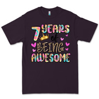 Plum 7 years of being awesome Premium Tee - MaliasSmallBusiness