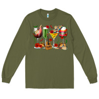 Army Green Mexico Wine Glasses Long Sleeve Tee - texasbilliewilder