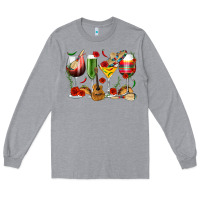 Heather Grey Mexico Wine Glasses Long Sleeve Tee - texasbilliewilder