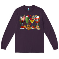 Plum Mexico Wine Glasses Long Sleeve Tee - texasbilliewilder