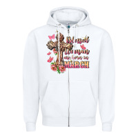 White Blessed women are born in March Zipper Hoodie - FaDigitalArtStudio