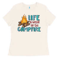 Bone life is better by the campfire Ladies Tee - MaliasSmallBusiness