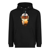 Black Bobba cup Heavyweight Hoodie - FaDigitalArtStudio