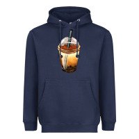 Navy Bobba cup Heavyweight Hoodie - FaDigitalArtStudio