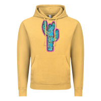 Vintage Mustard Western Turquoise Cactus Vintage Hoodie - RanaPortraitStore