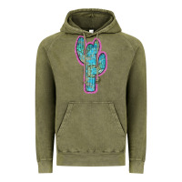 Vintage Olive Western Turquoise Cactus Vintage Hoodie - RanaPortraitStore