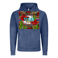 Vintage Denim texas chica with roses Vintage Hoodie - Jasminsmagicworld