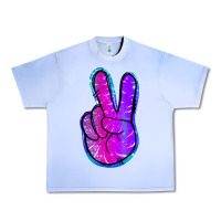 Grape Ice Mermaid Peace Sign Urban Heavy Tee - Jasminsmagicworld