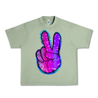 Oil Green Mermaid Peace Sign Urban Heavy Tee - Jasminsmagicworld