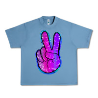 Pebble Blue Mermaid Peace Sign Urban Heavy Tee - Jasminsmagicworld