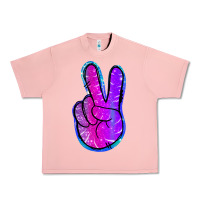 Salmon Mermaid Peace Sign Urban Heavy Tee - Jasminsmagicworld