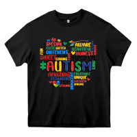 Black autism heart Heavy Core Tee - MaliasSmallBusiness