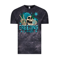 Cloud Black freezing to death winter skull Vintage Tee - Jasminsmagicworld