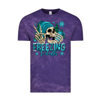 Cloud Purple freezing to death winter skull Vintage Tee - Jasminsmagicworld