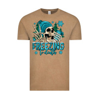Vintage Coffee freezing to death winter skull Vintage Tee - Jasminsmagicworld