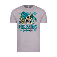 Vintage Zinc freezing to death winter skull Vintage Tee - Jasminsmagicworld