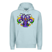 Blue Mist mardi gras crawfish Premium Hoodie - FaDigitalArtStudio