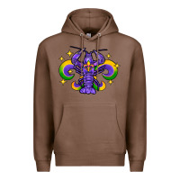 Chestnut mardi gras crawfish Premium Hoodie - FaDigitalArtStudio