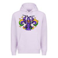 Lilac mardi gras crawfish Premium Hoodie - FaDigitalArtStudio