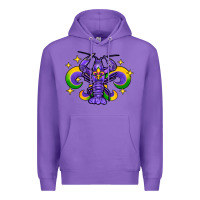 Purple mardi gras crawfish Premium Hoodie - FaDigitalArtStudio