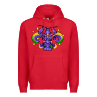 Red mardi gras crawfish Premium Hoodie - FaDigitalArtStudio