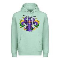 Seafoam mardi gras crawfish Premium Hoodie - FaDigitalArtStudio